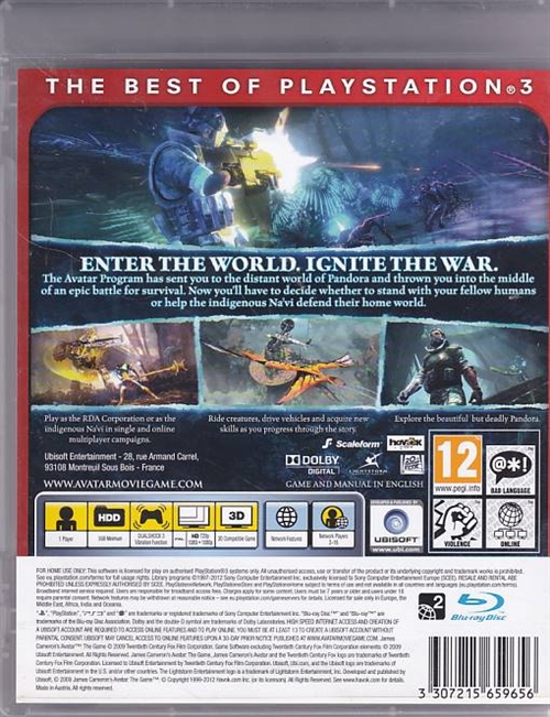 James Camerons Avatar The Game - Essentials - PS3 (B Grade) (Genbrug) (eng)